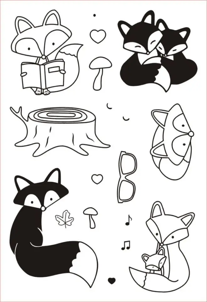 

FOX Transparent Clear Silicone Stamp/Seal for DIY scrapbooking/photo album Decorative clear stamp G128