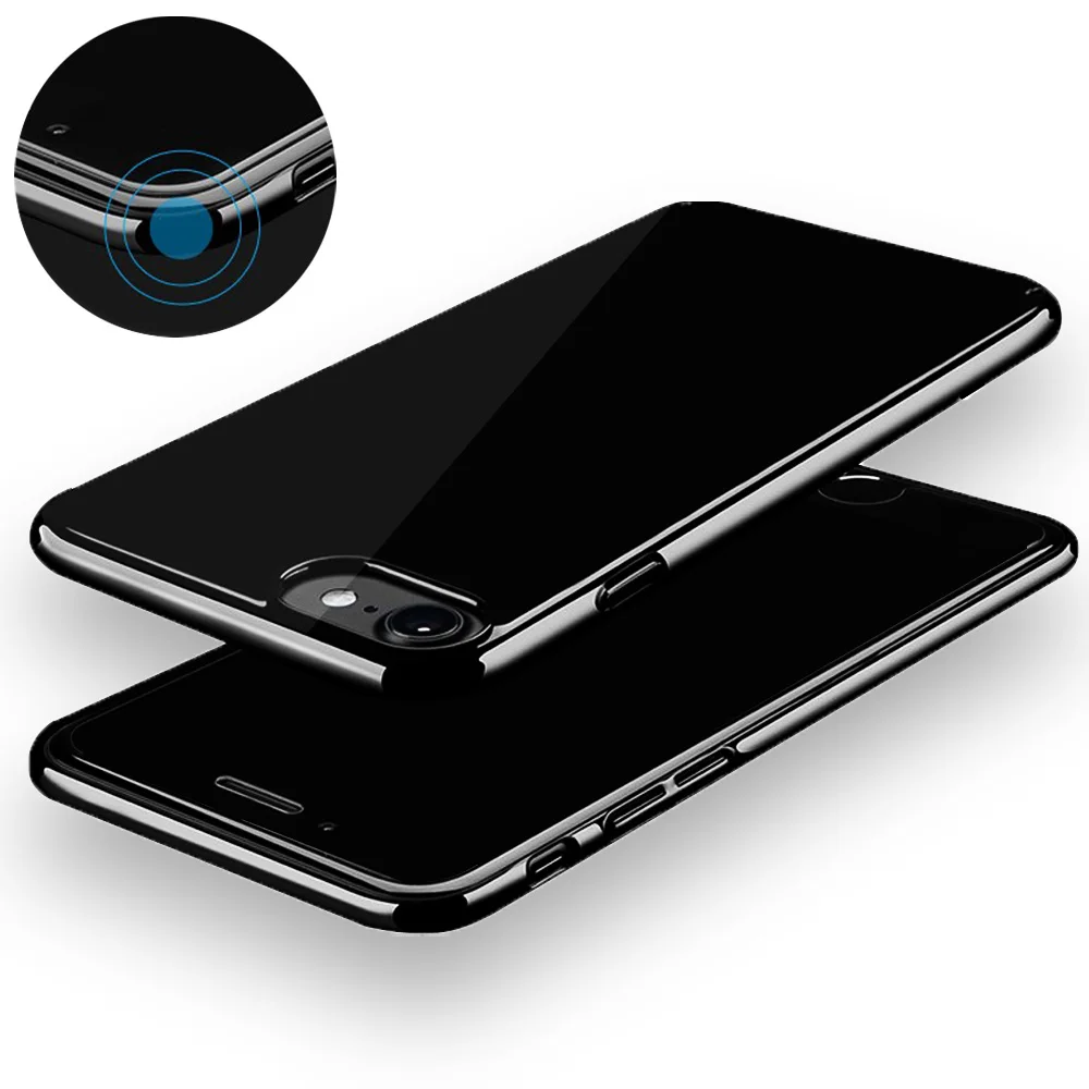 Download For iPhone 7 Case Jet Black Glossy Protective Phone Cases ...