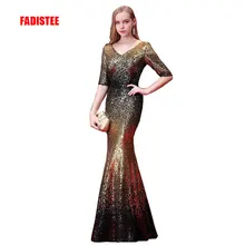 FADISTEE Новое поступление элегантное вечернее платье вечерние платья Vestido de Festa платье шикарное блестящее сексуальное стрейчевое платье для выпускного вечера