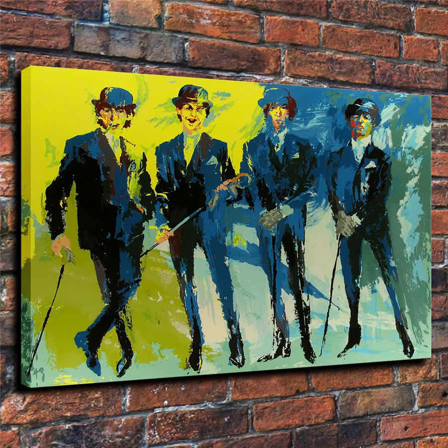 

LeRoy Neiman HD Print Modern Abstract The Beatle Oil Painting on Canvas Poster Wall Art Picture for Living Room Home Decor