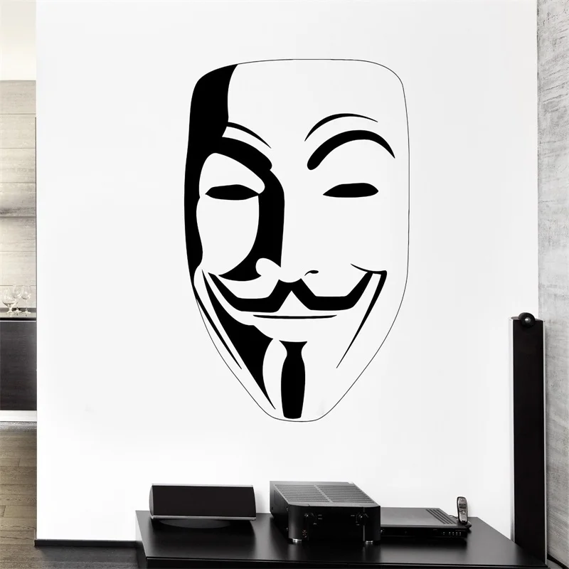 Виниловые наклейки на стену Guy Fawkes Vendetta маска для мести|vinyl sticker laptop|sticker gamesvinyl car