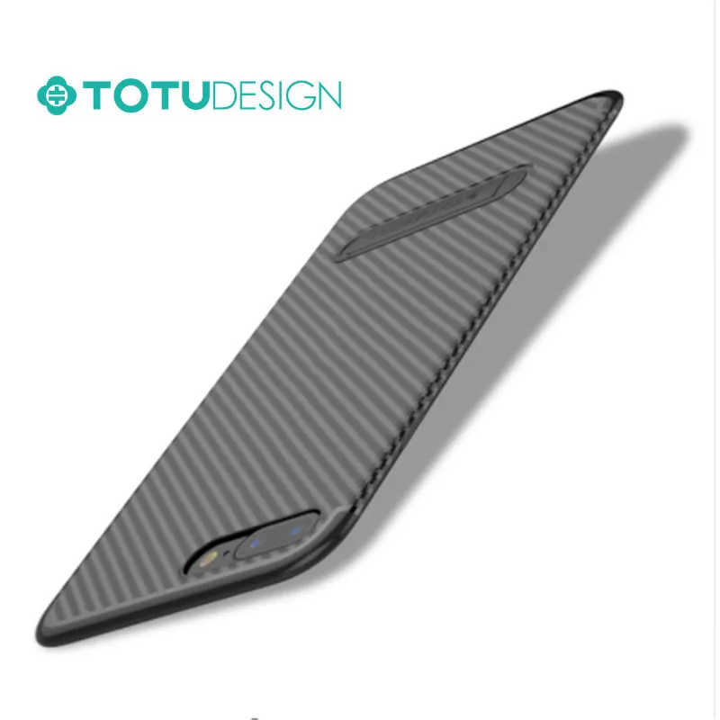 

Original TOTU Case For iPhone 7/Plus Cover Carbon Fiber Coque For iPhone 6 6s plus Soft TPU Case With Phone Holder