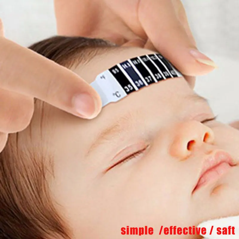 

Baby Kid Thermometer Reusable Flexible Toddler Forehead Care Health Monitors Head Strip Thermometer Fever Test Temperature