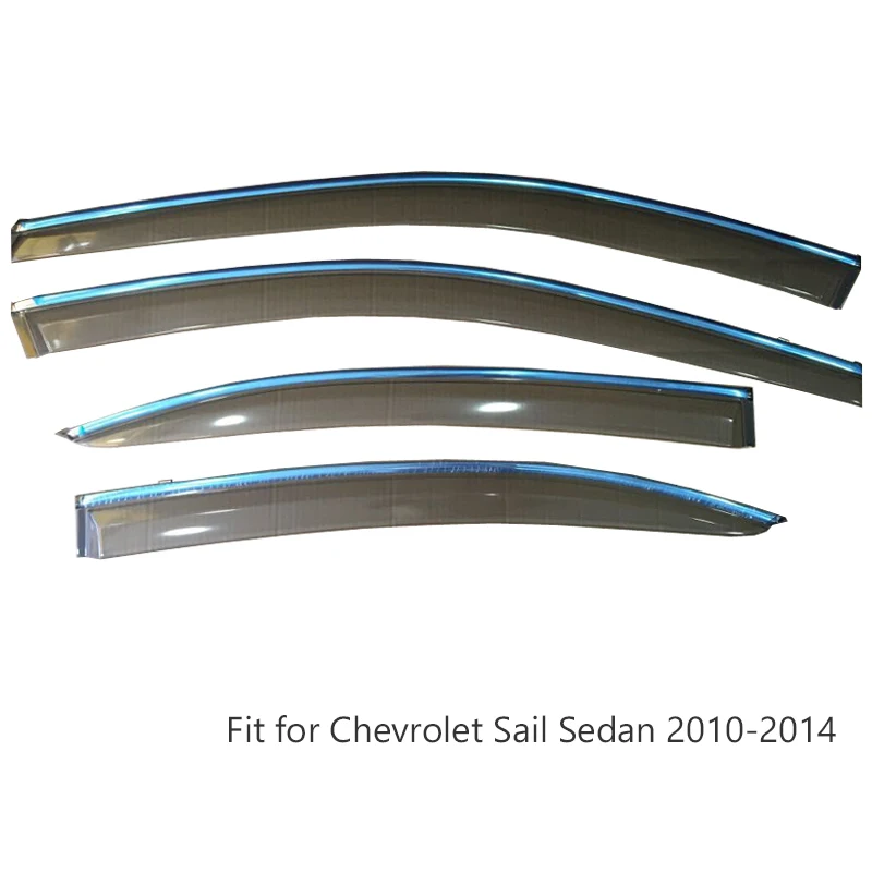 MCrea 4 шт. ABS автомобильный дымовой оконный солнцезащитный козырек-отражатель для Chevrolet Sail Sedan 2010 2011 2012 2013 Аксессуары - Цвет: Sail Sedan 2010-2014