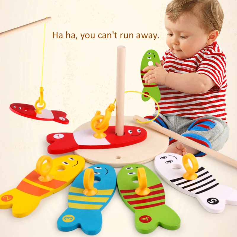 

Fun Wooden Puzzle Toys Fishing Games Series Montessori Jigsaw Puzzle Educational Wooden Toys for Children Birthday Gifts