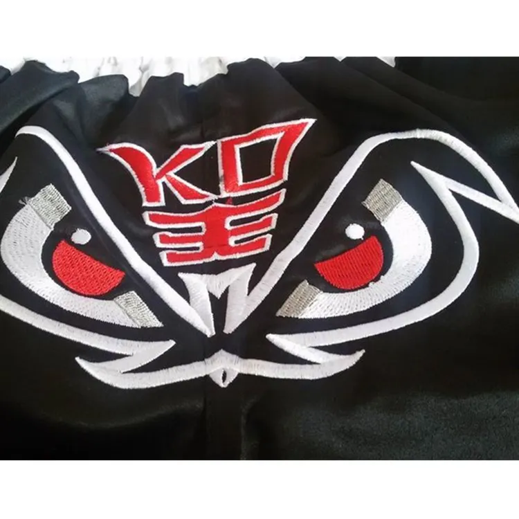 2018 New Boxing New Authentic Muay Thai Shorts Men and Women Training Clothing Black Boxing Shorts Free Shipping