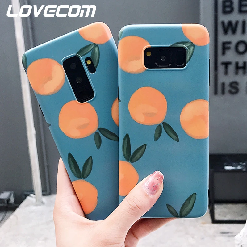 

LOVECOM Lemon Solid Color Patterned For Samsung S7Edge S8 S9Plus Note 8 Glossy IMD Soft Phone Back Cover Case