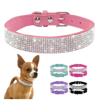 

Luxury Rhinestone Pet Dog Collars Bling Cute for Small Dogs Puppy Cat Chihuahua