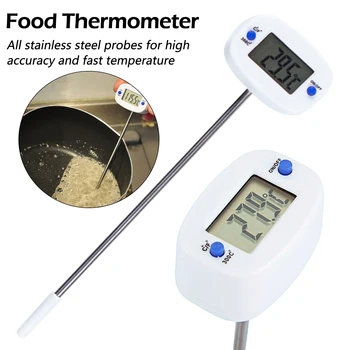 

Rotatable Digital Food Thermometer BBQ Meat Chocolate Oven Milk Water Oil Cooking Kitchen Thermometer Electronic Probe