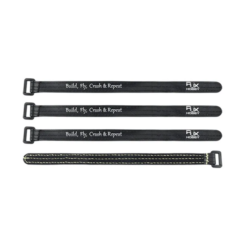 RJX Hobby 30015mm Non-Slip Silicone Battery Straps - 4pcs RedBlack (5)
