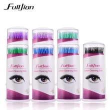 Fulljion 100 шт./компл. ватный тампон макияж кисти для чистки ресниц палочки микрощетки наращивание ресниц удаление для глаз