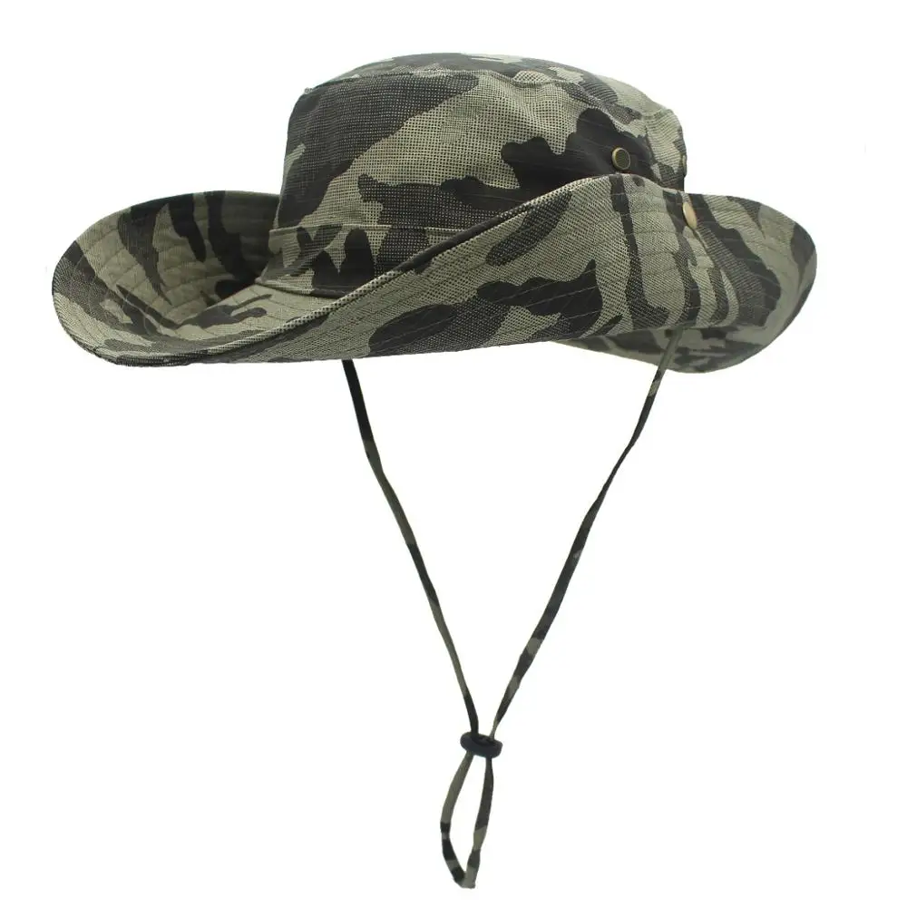 

Connectyle Outdoor Mens Summer Wide Brim UV Protection Sun Hat Fishing Hats Camo