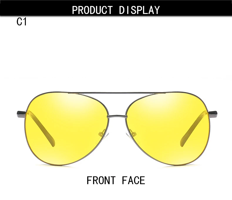 Новинка, желтые солнцезащитные очки для мужчин и женщин, очки ночного видения, очки для вождения, авиаторы, очки для ночного видения, солнцезащитные очки UV400