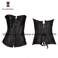 848# Women Corset with G string Everyday Waist Slimming Appliques Shapewear Bodysuit rhinestones overbust corset