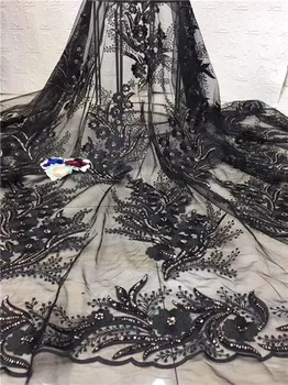 

Latest party tulle material french net lace fabric for sewing lady dress PDN260(5yards/lot)