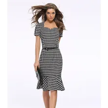 Mode Frauen Beiläufiger Sommer Kleid Black & white Print Trompete Kleider Hochzeit Abend Vestidos Lange Herbst Sommer Kleid