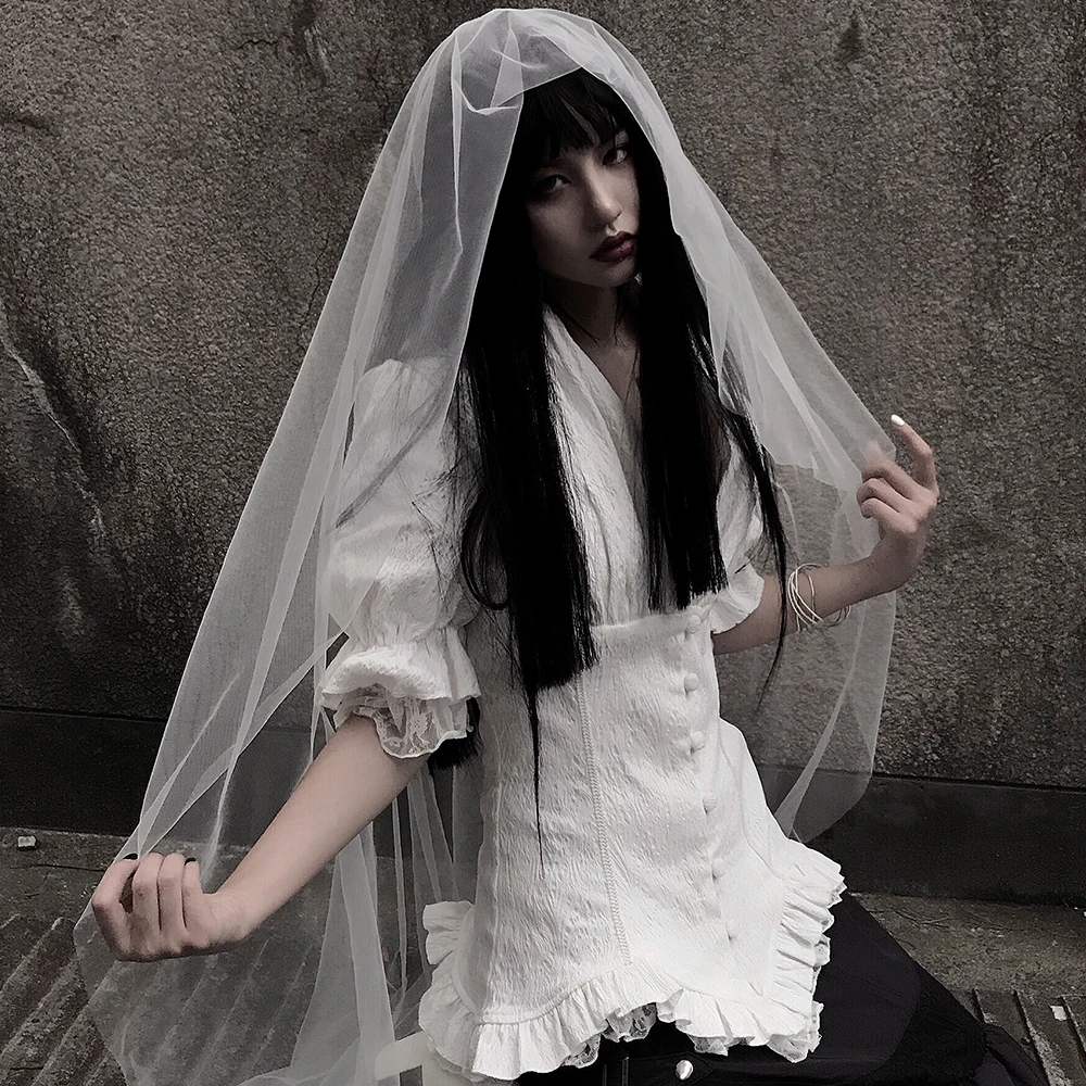 Gothic Palace Noble Blouse Double Layer Ruffle