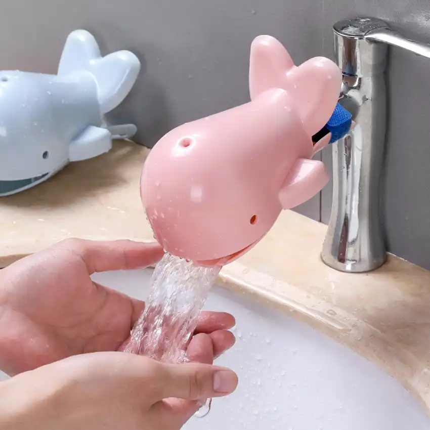 Whale Cartoon Faucet Extender Toddler Baby Children Spout Fun Hand