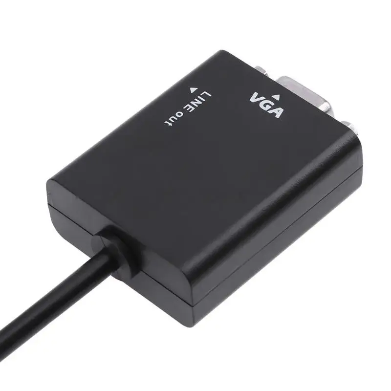 HDMI Male to VGA Male 1080P HDTV Video Converter Adapter with Audio Cable