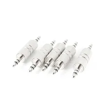 20pcs brass Stereo Audio 3 5mm Male to Male Headphone Adapter Jack Coupler Straight Connector Sliver