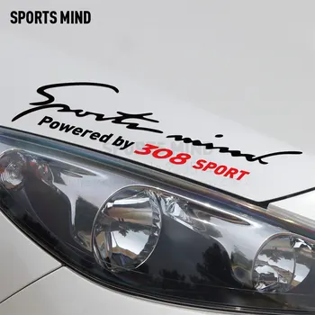 

2 Pieces Sports Mind Car-Styling On Car Lamp Eyebrow automobiles & motorcycles Car Sticker Decal For Peugeot 308 accessories