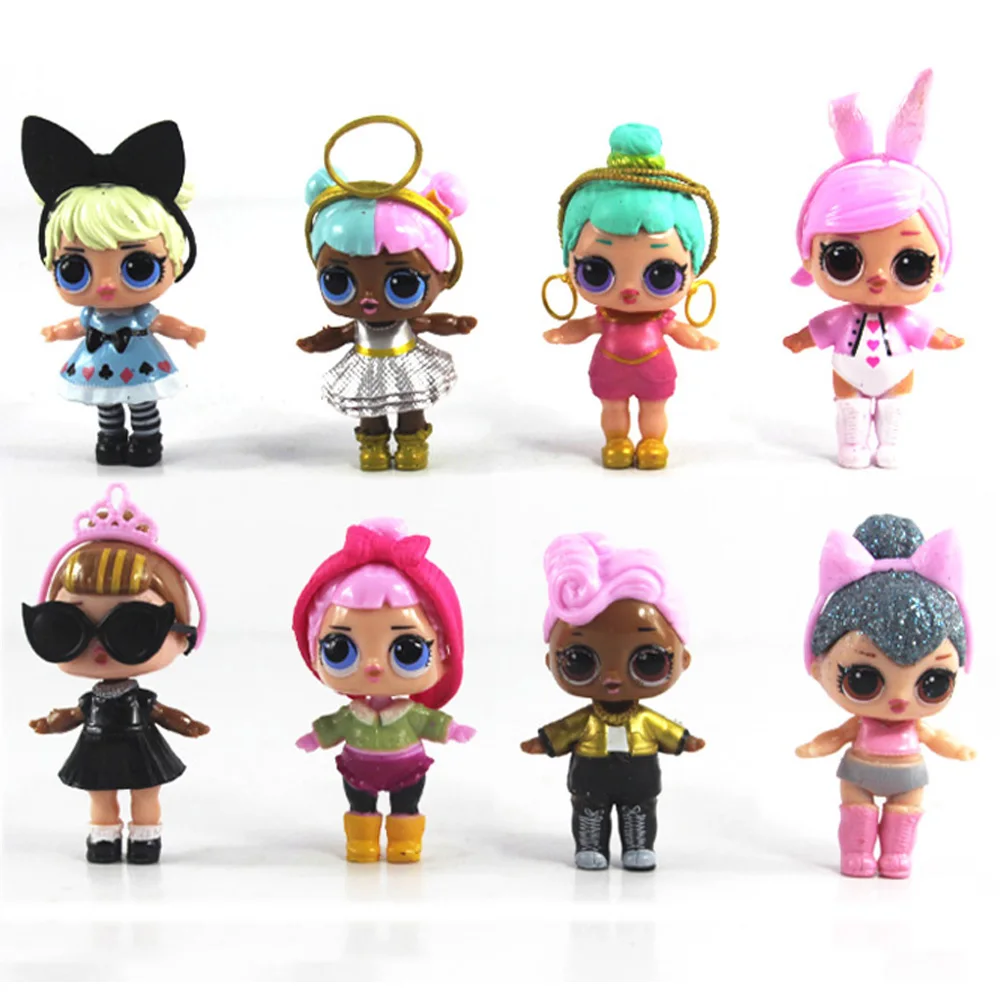 8pcs/set 8-9CM LOL SURPRISE DOLL Baby Doll Surpresa Figure lol Doll