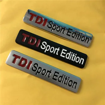 

1X Metal Chrome Black Red TDI Sport Edition Turbo Car Sticker Emblem Badge Decals for VW POLO GOLF CC TT JETTA GTI TOUAREG