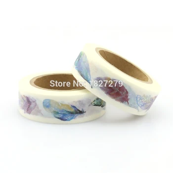 

1 roll Flying Feather Decorative Washi Tape DIY Scrapbooking Masking Tape School Office Supply Escolar Papelaria