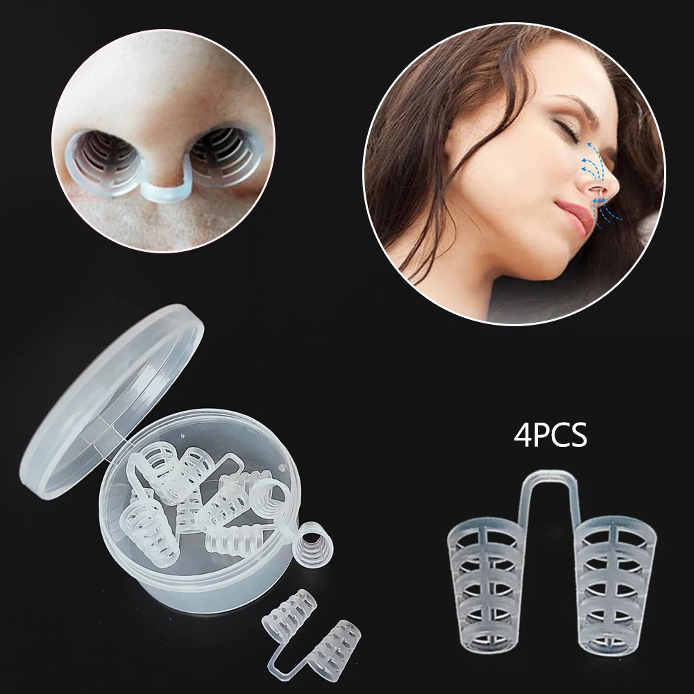 4pcs Anti snoring CPAP Clip Nose Clips Anti Snore Device Sleep Stop