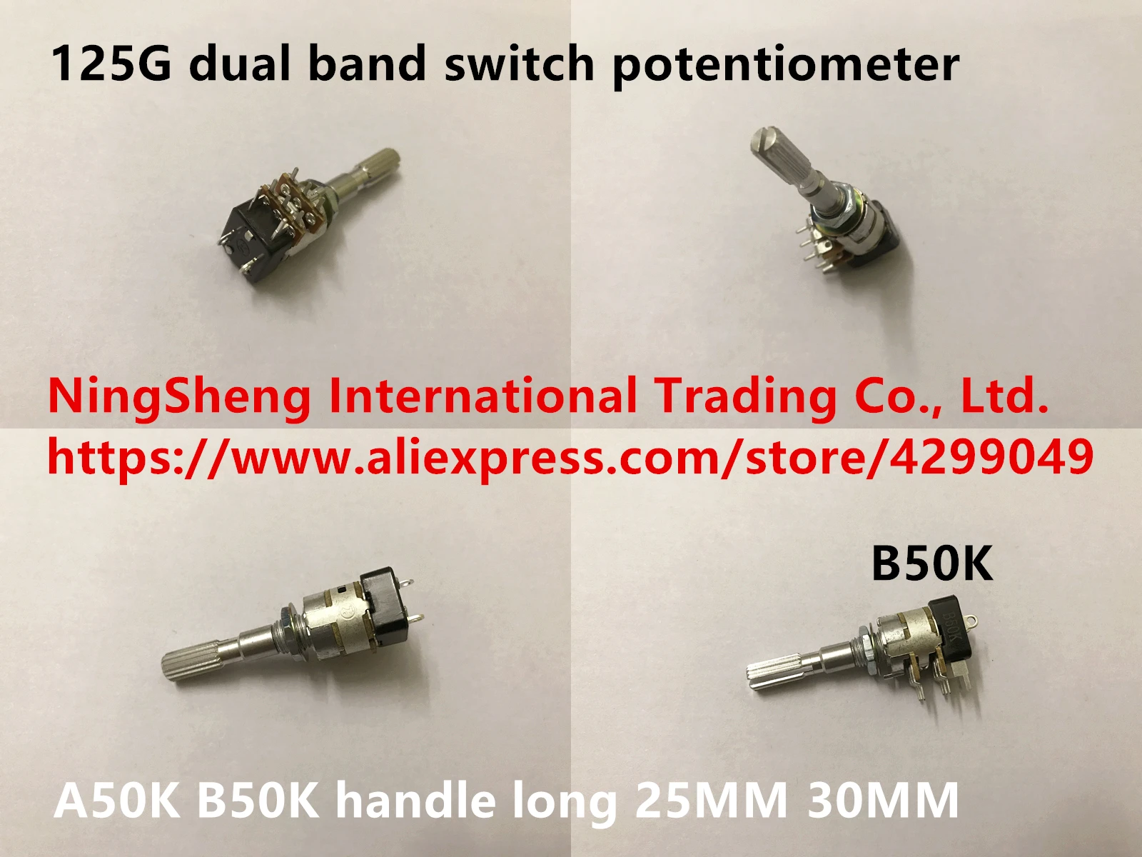 Original New 100 Import 125g Dual Band Switch Potentiometer A50k B50k