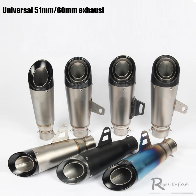 

Universal 36-51MM or 61mm Modified Motorcycle Exhaust Muffler for FZ6 YZF R1 R6 R3 MT07 zx6r z800 z900 mt09 fz09 gsxr750 cbr300