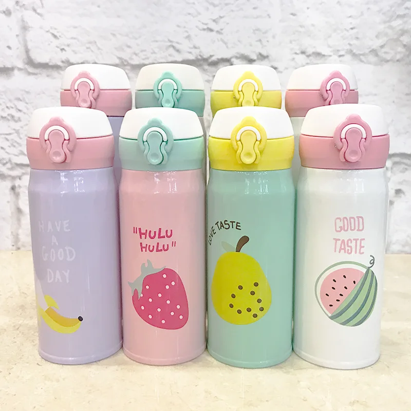 

Stainless Steel Vacuum Flask Creative Fruit Thermal Insulation Water Bottle Outdoor Portable Car Driving Camping Drinking Bottle