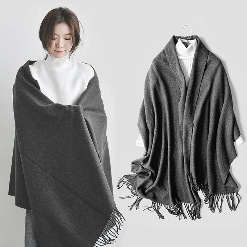 

Fashion Cashmere Scarf Women Winter Warm Pashmina Wool Scarf Shawls Oversized Blanket Luxury Brand Thicken Long Scarves Wraps
