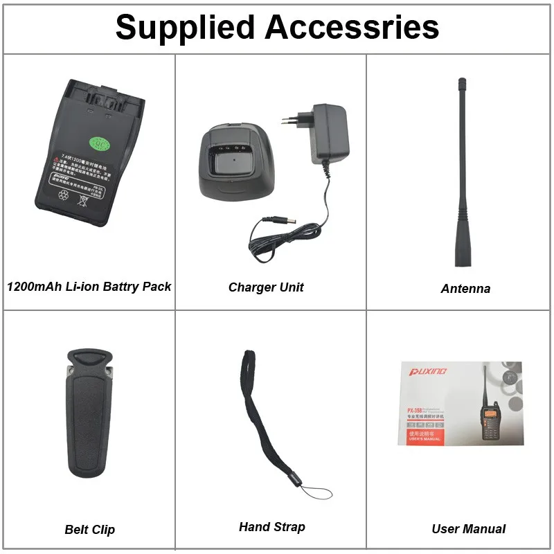 Горячая Распродажа портативная рация Puxing PX-358 UHF 400-470MHz портативная двухсторонняя радио fm-приемопередатчик