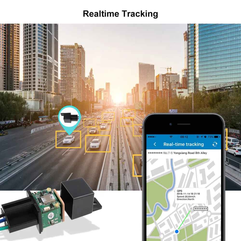 Car Relays GPS Tracker Car Shock Alarm GPS GSM Locator Tracking Device Remote Control Anti-theft Monitoring Cut Off Oil Power