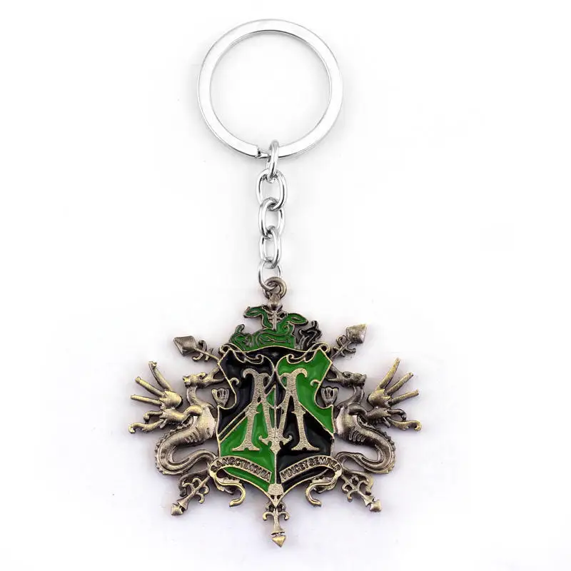 

Halloween Gift Bronze Pendant Jewelry Dragon Classic Design Ornament Hogwarts Badges High Quality Keychain Gifts Movie Jewelry