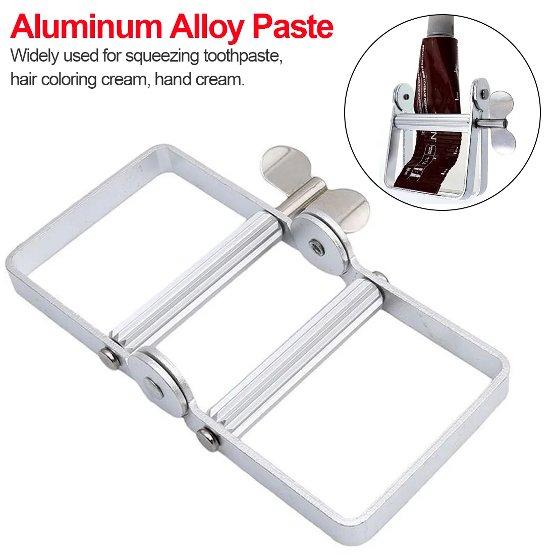 

Tube Squeezer Toothpaste Dispenser Aluminum Tube Squeezer Dispenser Tool Squeezing Hand Cream Toothpaste Hair Dyes Unguent
