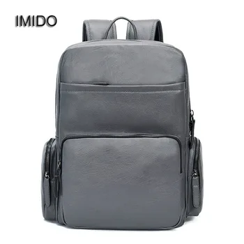 

IMIDO Luxury Brand PU Leather Women Men's Backpack Youth School Bags for Teenagers Girls Boys Travel Backpacks Rucksack SLD135