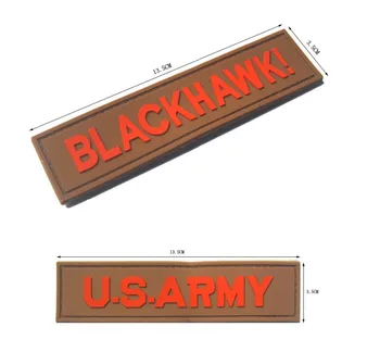 

20pcs Rubber Blackhawk Patch 3D PVC U.S. Army Tactical Badge Military Armband Hook Combat Brassard Emblem Wholesale