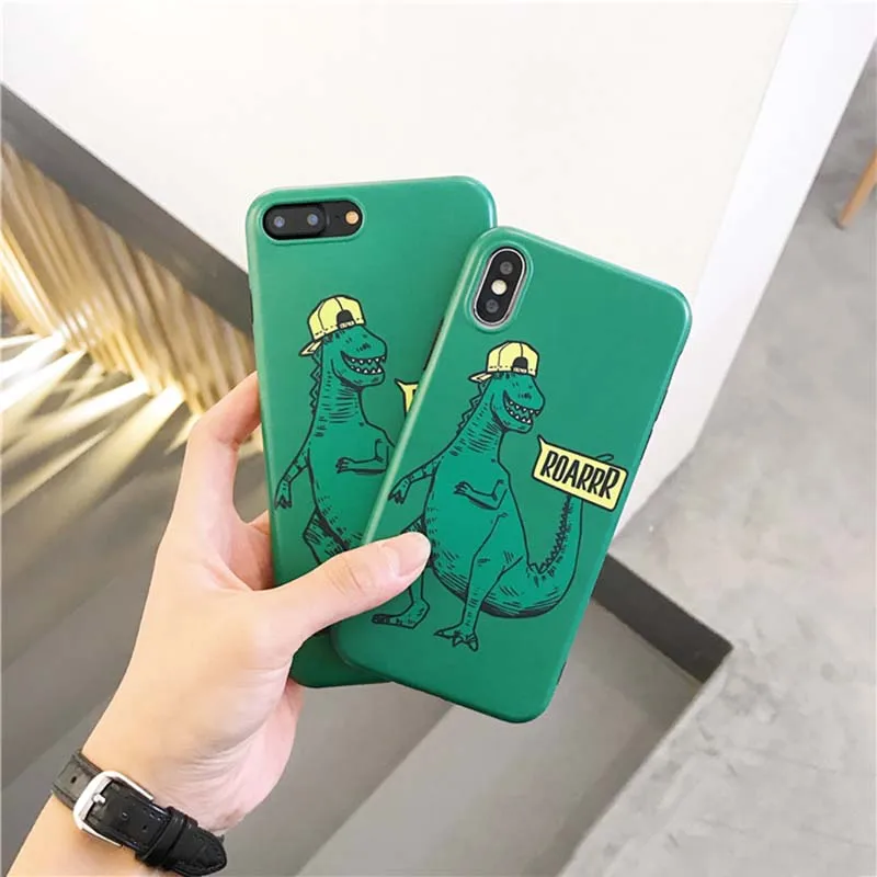 Funny Hat Dinosaur Printed Phone Case For iphone X Case