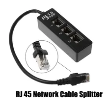 1 шт. сетевой разветвитель LAN Ethernet RJ45 штекер на 3 гнезда