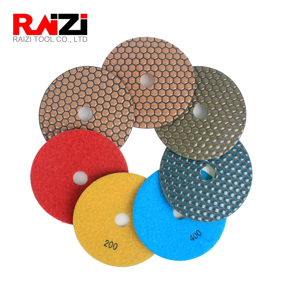 1//7PCS 3/"inch//80mm Wet /& Dry Diamond Polishing Pads Granite Marble Grits