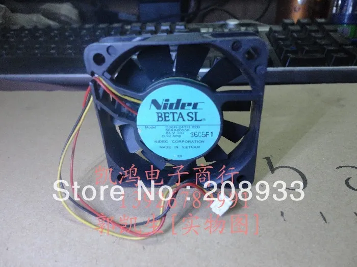 Для nidec D06R-24TH 24V0. 12A 6 см 6015 три провода IPC инвертор вентилятора вентилятор +