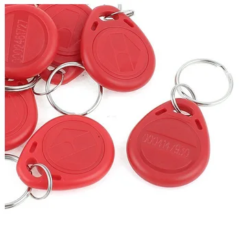 

5 Packs 10 x 125 KHz RFID Keyboard Control Door Key Holder Red Card Identification