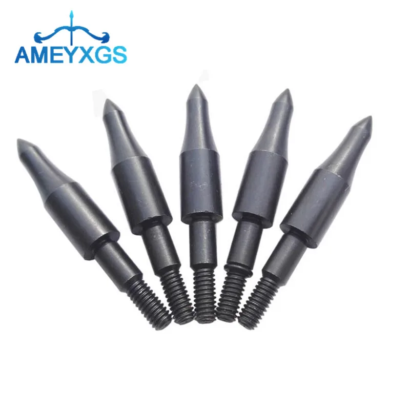 

12Pcs 150 Gr Archery Field Target Points Steel Arrowhead Screw in Practice Point Arrow Tips For Hunting Shooting Accessories