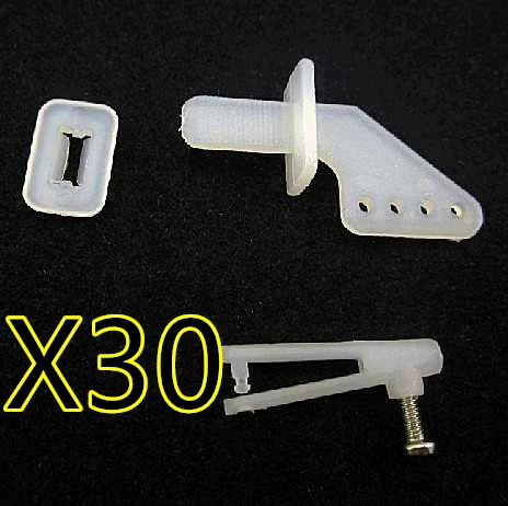 Best Offers 30PCS RC spare parts Rudder Servo Rob Angle Set For RC FPV Airplane Helicopter With 1mm Chuck Screw