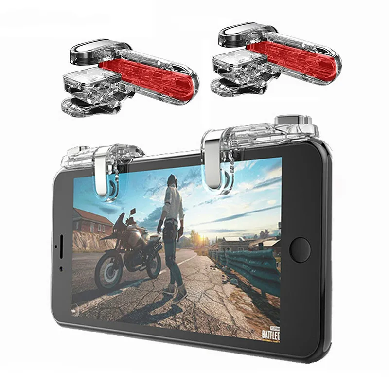 

Vacusg Mini Gaming Trigger for PUBG Gamepad Mobile Phone Controller L1R1 Shooting Game Joystick Fire Buttons for Android Iphone