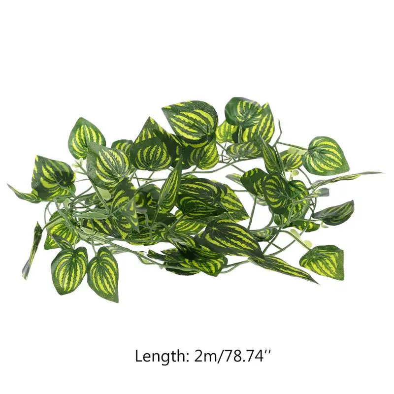 Искусственный арбуз, лоза для рептилий, ящериц, Террариум, украшение, искусственные растения, листья L29K
