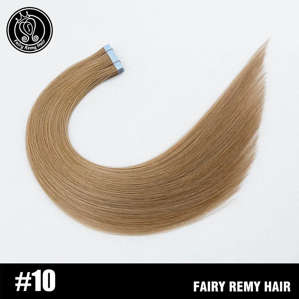 Накладные Человеческие волосы Remy на Клейкой Ленте, 20 дюймов, натуральные человеческие волосы Remy на клейкой ленте, платиновый блонд, 2 г/шт., 40 г, сказочные волосы remy - Цвет: #10