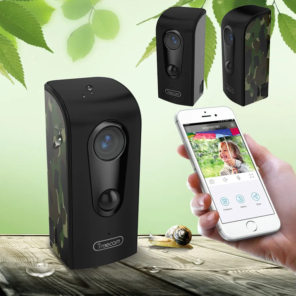 

Freecam Outdoor Wire-Free Battery Powered WiFi Camera HD Home Security Camera Cloud Intelligent Auto Tracking Van Menselijk Home